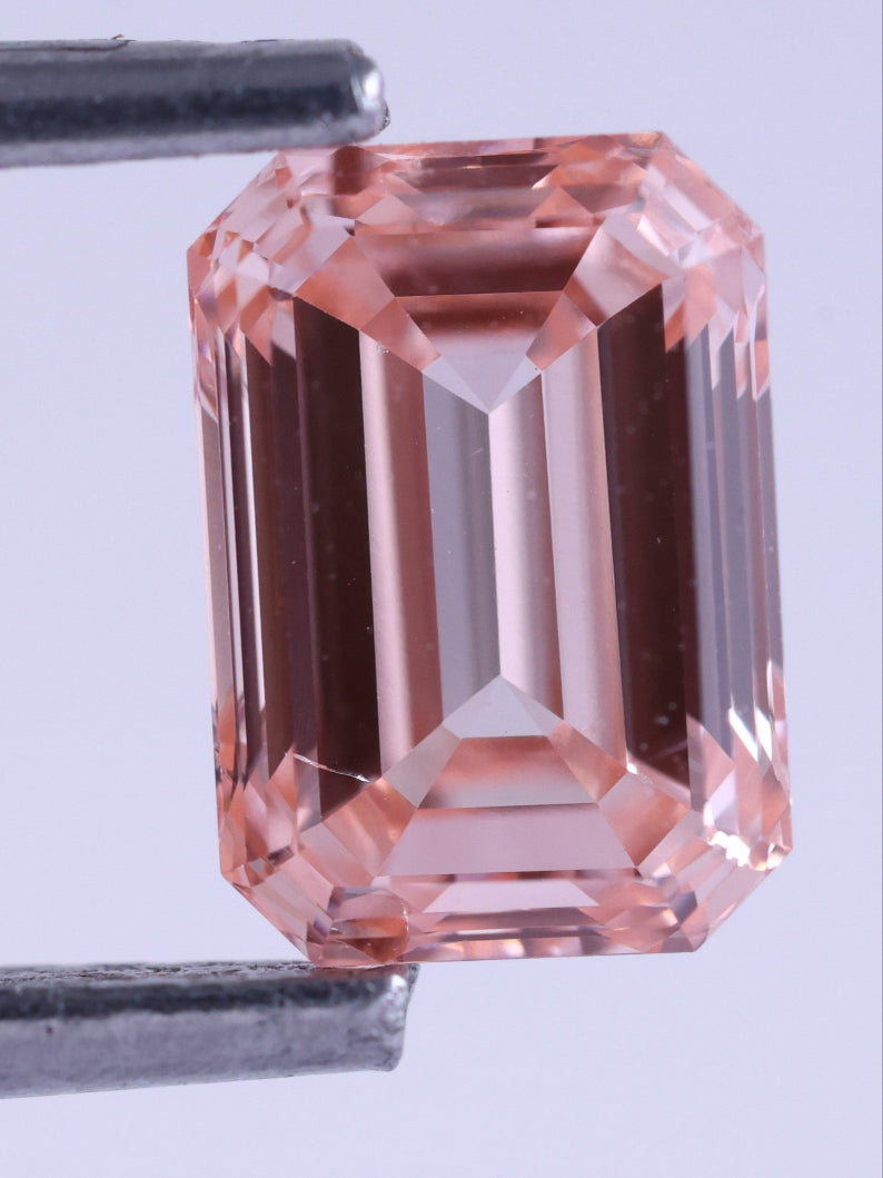 1 CT Emerald Cut Pink Lab-Grown Diamond