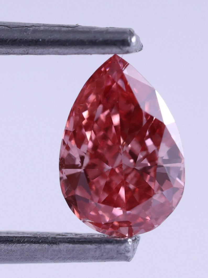 0.43 CT Pear Cut Fancy Pink Lab-Grown Diamond