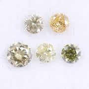 0.40 Ct Rustic Round Cut Loose Diamonds Lot, Earth Mined Salt and Pepper Diamond Lot,Fancy Color Diamond Lot , Handmade Jewelry Supplies
