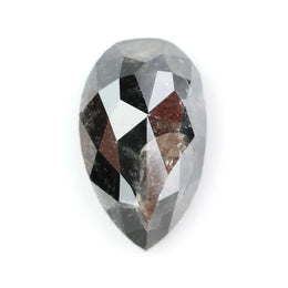 2.23 Ct pear shape Black Grey  natural diamond with warm tones and elegant sparkle for dramatic fine jewelry