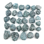blue natural rough diamond lot with uncut raw diamonds