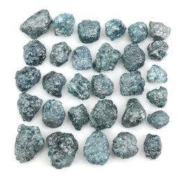 blue natural rough diamond lot with uncut raw diamonds
