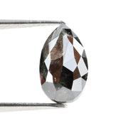 2.23 Ct pear shape Black Grey natural diamond with warm tones and elegant sparkle for dramatic fine jewelry