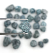 blue natural rough diamond lot with uncut raw diamonds