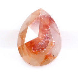 0.99 Ct pear cut red orange diamond loose stone with vibrant fancy color and sparkle