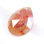 0.99 Ct pear cut red orange diamond loose stone with vibrant fancy color and sparkle