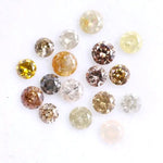 17 Pcs Loose Natural Diamonds – 1.49 Ct Mixed Color Round Cut Rustic Earth Mined Diamonds for Handmade Jewelry, Collectors & Custom Designs