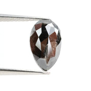 2.23 Ct pear shape Black Grey natural diamond with warm tones and elegant sparkle for dramatic fine jewelry