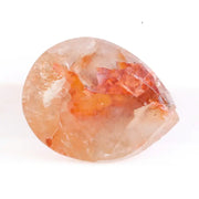 0.99 Ct pear cut red orange diamond loose stone with vibrant fancy color and sparkle