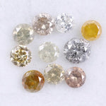 0.87 Ct Natural Loose Diamond Lot – 10 Mixed Color Round Rustic Diamonds, Conflict-Free Stones for Custom Jewelry & Engagement Ring Designs