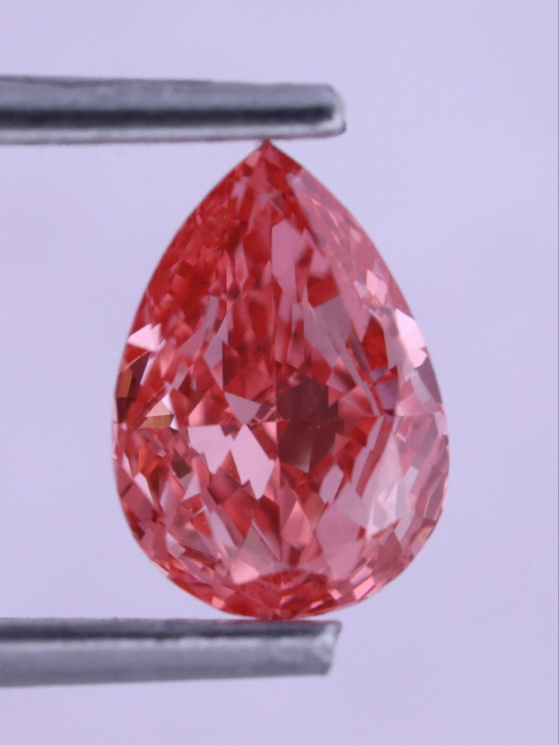 0.77 CT Pear Cut Fancy Pink Lab-Grown Diamond