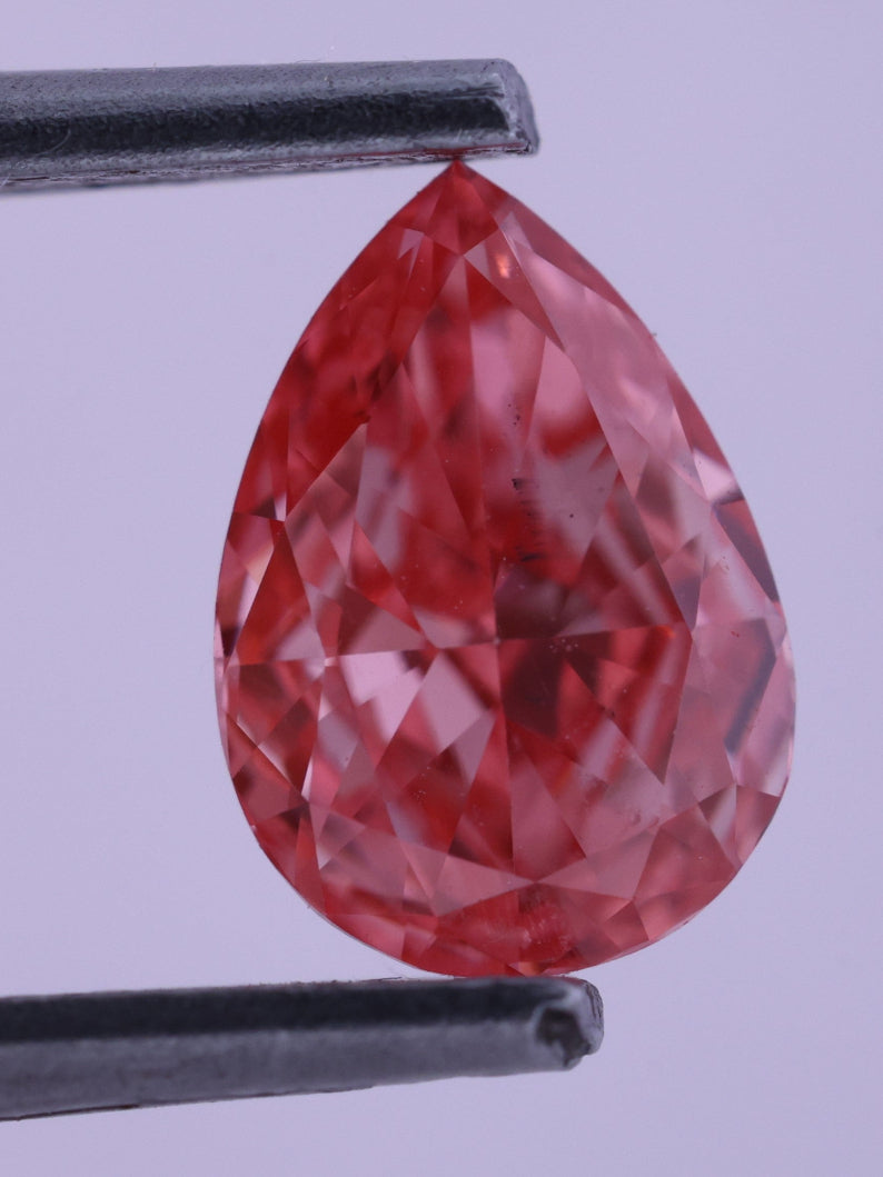 0.77 CT Pear Cut Fancy Pink Lab-Grown Diamond