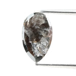 2.23 Ct pear shape Black Grey  natural diamond with warm tones and elegant sparkle for dramatic fine jewelry