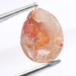0.99 Ct pear cut red orange diamond loose stone with vibrant fancy color and sparkle