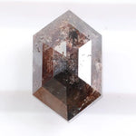 2.07 Ct brown hexagon cut natural diamond loose stone with rich color and sparkle, perfect for engagement rings and custom luxury jewelry.