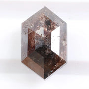 2.07 Ct brown hexagon cut natural diamond loose stone with rich color and sparkle, perfect for engagement rings and custom luxury jewelry.