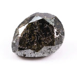 3.83 carat black pear cut  Natural diamond with brilliant teardrop shape and warm chocolate sparkle, loose certified stone for custom engagement ring or luxury fine jewelry design