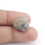 grey color rough raw ring and diamond looking stone