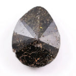 3.83 carat black pear cut natural diamond with brilliant teardrop shape and warm chocolate sparkle, loose certified stone for custom engagement ring or luxury fine jewelry design