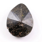 3.83 carat black pear cut natural diamond with brilliant teardrop shape and warm chocolate sparkle, loose certified stone for custom engagement ring or luxury fine jewelry design