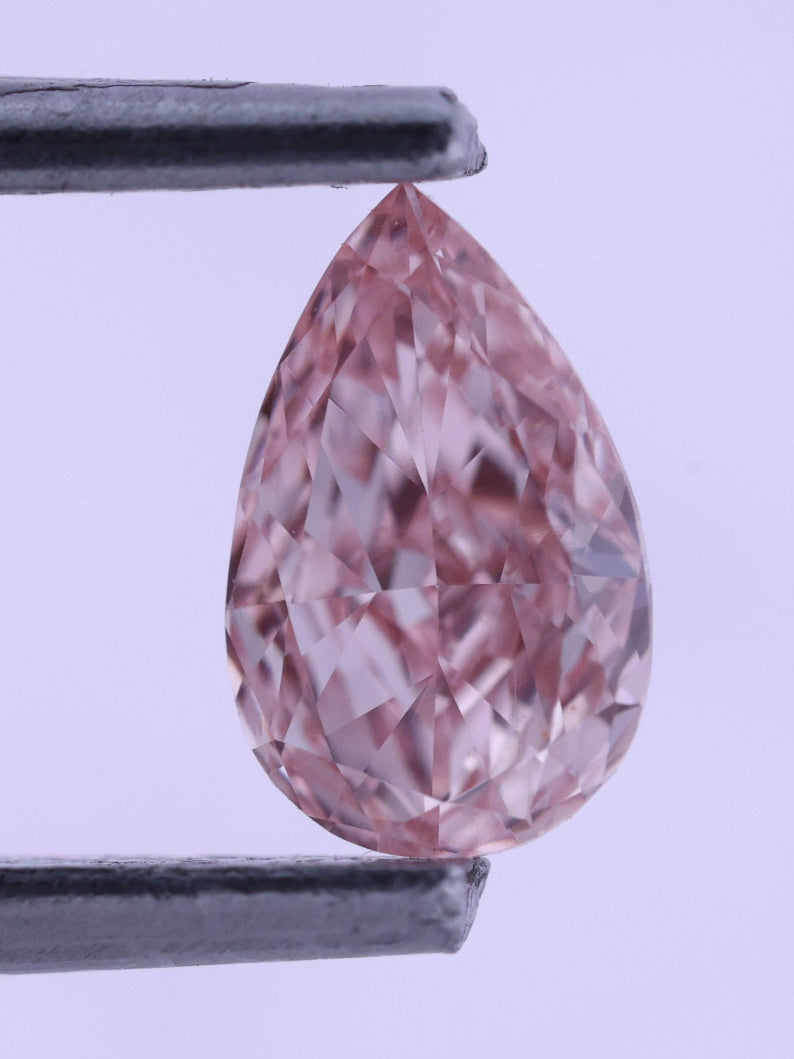 0.33 CT Pear Cut Pink Lab-Grown Diamond