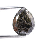 3.83 carat black pear cut natural diamond with brilliant teardrop shape and warm chocolate sparkle, loose certified stone for custom engagement ring or luxury fine jewelry design