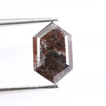 2.07 Ct brown hexagon cut natural diamond loose stone with rich color and sparkle, perfect for engagement rings and custom luxury jewelry.