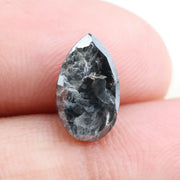 2.23 Ct pear shape Black Grey natural diamond with warm tones and elegant sparkle for dramatic fine jewelry