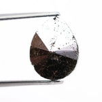 3.83 carat black pear cut natural diamond with brilliant teardrop shape and warm chocolate sparkle, loose certified stone for custom engagement ring or luxury fine jewelry design