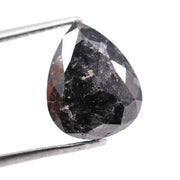 4.21 carat black pear cut  Natural diamond loose stone with deep midnight color and brilliant faceting, ideal for engagement ring, pendant, or custom fine jewelry setting.