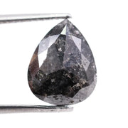 4.21 carat black pear cut  Natural diamond loose stone with deep midnight color and brilliant faceting, ideal for engagement ring, pendant, or custom fine jewelry setting.