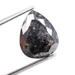4.21 carat black pear cut  Natural diamond loose stone with deep midnight color and brilliant faceting, ideal for engagement ring, pendant, or custom fine jewelry setting.