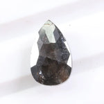 1.31 Ct pear cut black natural diamond loose stone with deep rich color and brilliance for engagement rings and custom jewelry.