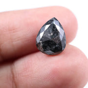 4.21 carat black pear cut  Natural diamond loose stone with deep midnight color and brilliant faceting, ideal for engagement ring, pendant, or custom fine jewelry setting.
