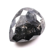 4.21 carat black pear cut  Natural  diamond loose stone with deep midnight color and brilliant faceting, ideal for engagement ring, pendant, or custom fine jewelry setting.