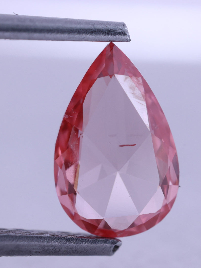 0.85 Carat Pink Pear Cut Lab-Grown Diamond