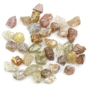 mixed color natural rough diamond pieces with uncut raw surfaces for custom jewelry