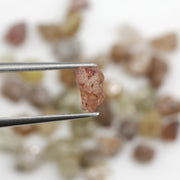 mixed color natural rough diamond pieces with uncut raw surfaces for custom jewelry