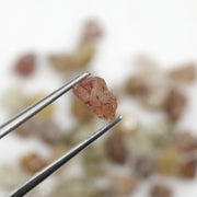 mixed color natural rough diamond pieces with uncut raw surfaces for custom jewelry