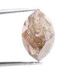3.60 carat brown marquise cut natural diamond with elongated brilliant shape and rich warm tone, premium loose sustainable diamond for engagement ring or custom fine jewelry design.