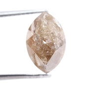 3.60 carat brown marquise cut natural diamond with elongated brilliant shape and rich warm tone, premium loose sustainable diamond for engagement ring or custom fine jewelry design.