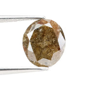 2.03 Ct oval cut brown natural diamond with warm color and brilliant sparkle for premium rare statement jewelry