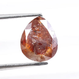 2.94 Ct brown pear cut natural diamond loose stone with rich color and brilliance, ideal for engagement rings and custom luxury jewelry.