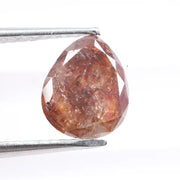 2.94 Ct brown pear cut natural diamond loose stone with rich color and brilliance, ideal for engagement rings and custom luxury jewelry.