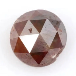 0.94 ct reddish brown round cut natural diamond, rare multi tone color with unique earthy hues, loose stone ideal for fine jewelry making and custom ring designs
