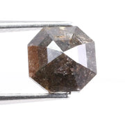 1.54 Ct hexagon cut brown natural diamond loose stone with rich color and brilliant sparkle, ideal for engagement rings and custom fine jewelry.