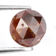 0.94 ct reddish brown round cut natural diamond, rare multi tone color with unique earthy hues, loose stone ideal for fine jewelry making and custom ring designs