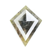 1.58 Ct kite cut Grey Brown diamond with unique shape and deep tones for distinctive designer jewelry