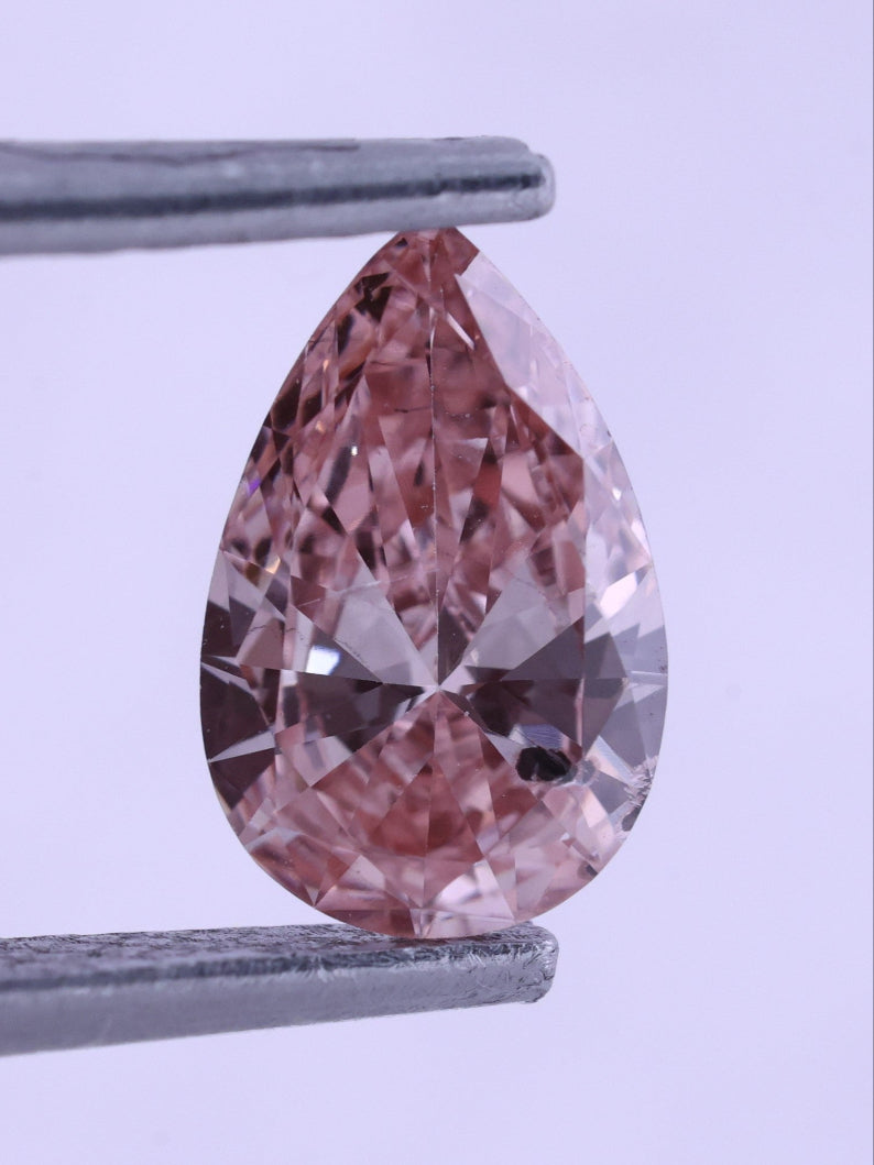 0.71 CT Lab-Grown Diamond Fancy Pink Pear Cut