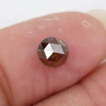 0.94 ct reddish brown round cut natural diamond, rare multi tone color with unique earthy hues, loose stone ideal for fine jewelry making and custom ring designs